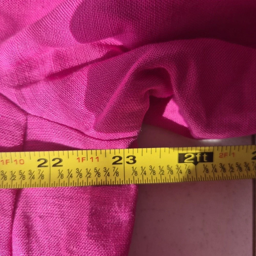 J.‎ G. Hook Suit Jacket Womens 14W Pink Linen Blend Blazer Preppy Vtg NWOT